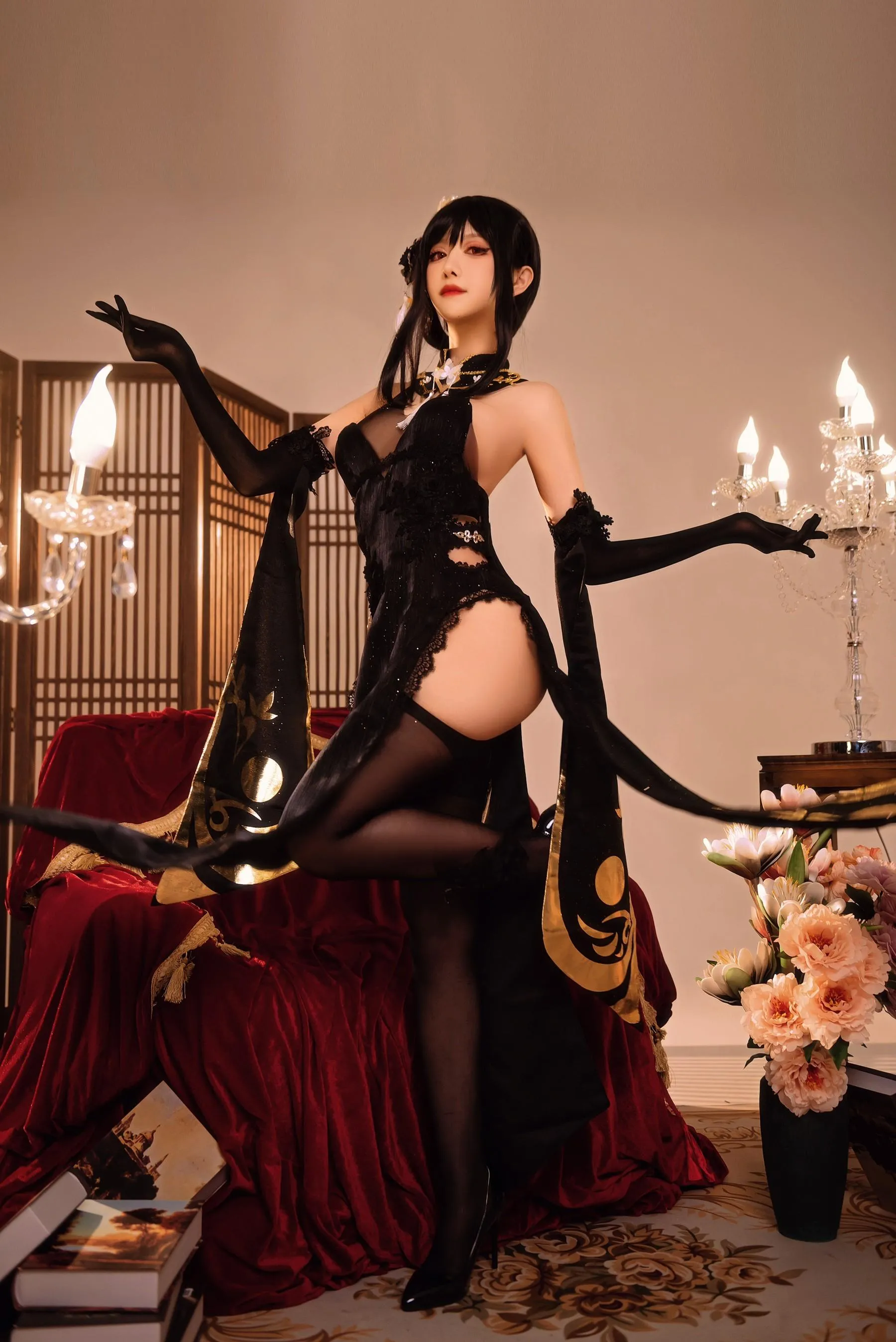 shika小鹿鹿 – NO.92 碧蓝航线镇海 奇奢花苑 [28P]插图2